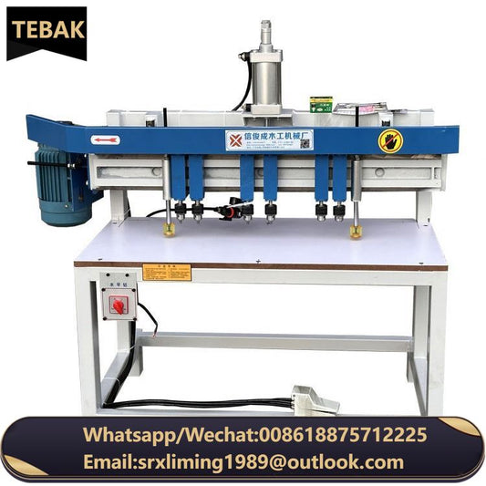 A TEBAK Mult Spindle Bead Micro-Hole Woodworking Hole Open Machine Drilling Bore Cabinet Drilling Machine Wood Boring Machine