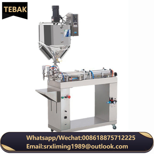 TEBAK G2WLD-1000HM Double Head Heating Pneumatic Paste Viscous Sauce Honey Machine for Beverages Chemicals Filling Machine