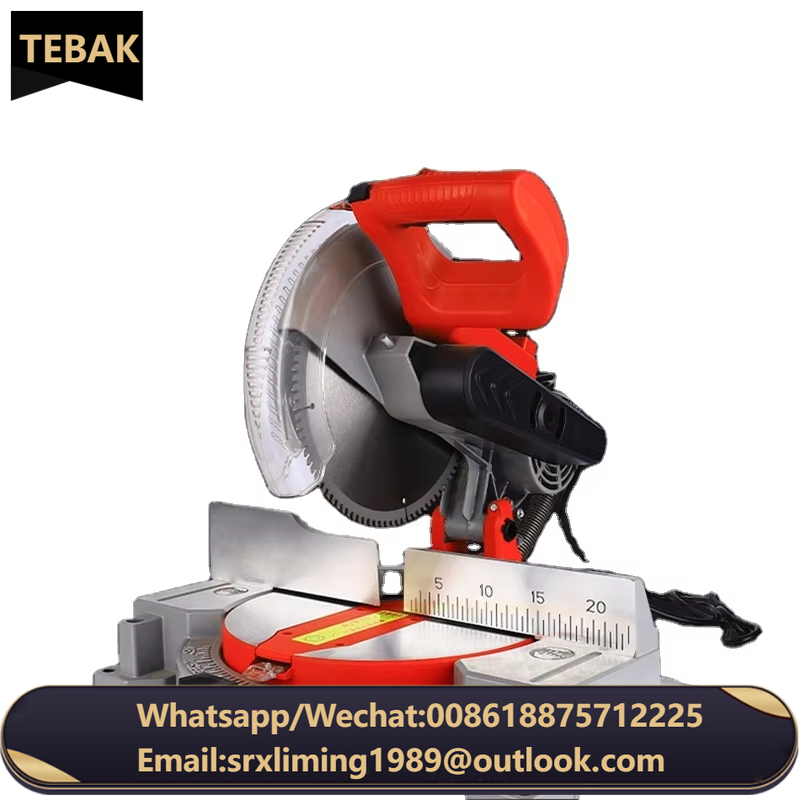 TEBAK Composite for Wood Cutting Power Cutters Mini Woodworking Miter Saw 1800W  Aluminum Mini Sliding Miter Saw