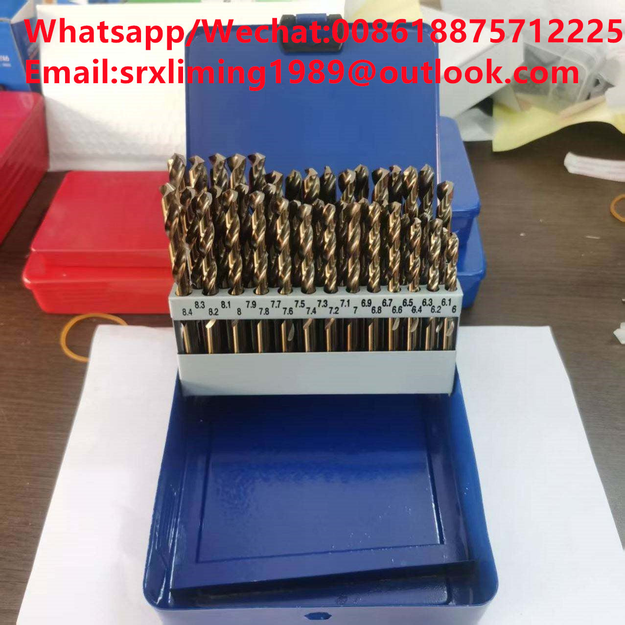 TEBAK 29Pcs Hss M35 Cobalt Drill Bits Set Twist Jobber Length Drill Bit Kit for Hardened Metal Iron Stainless Steel