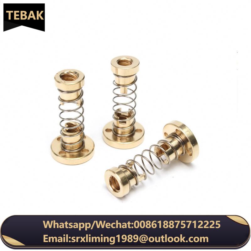 TEBAK W-10 Elimination Gap Nut Acme Threaded Rod Lead Screws DIY CNC 3D Printer Parts T8 Anti Backlash Spring Loaded Nut
