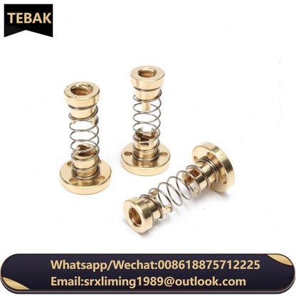 TEBAK W-10 Elimination Gap Nut Acme Threaded Rod Lead Screws DIY CNC 3D Printer Parts T8 Anti Backlash Spring Loaded Nut