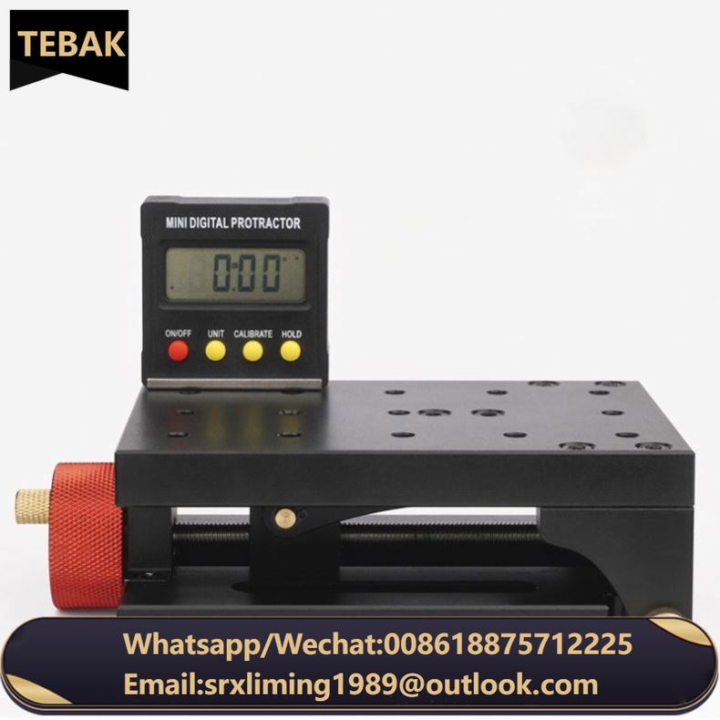 Adjustable Angle Tilt Hole Puncher Multi Woodworking Aluminum Alloy Positioning Fixture Jig Digital Display Inclinometer Black