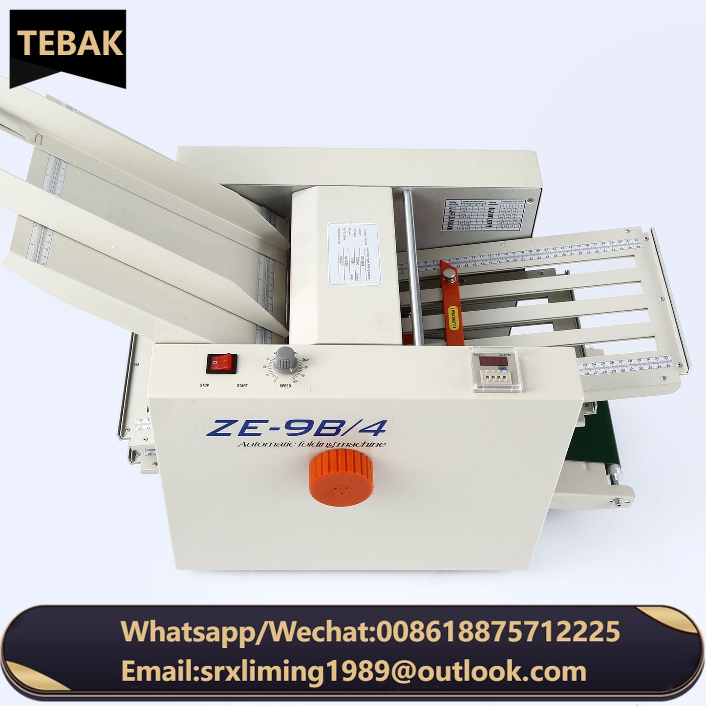 TEBAK ZE Series Paper Folding Machine A3 A4 Size Leaflet Booklet Manual Paper Cross Folding Machine Paper Folder