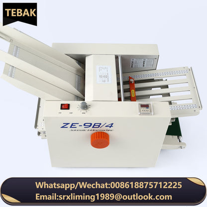 TEBAK ZE Series Paper Folding Machine A3 A4 Size Leaflet Booklet Manual Paper Cross Folding Machine Paper Folder
