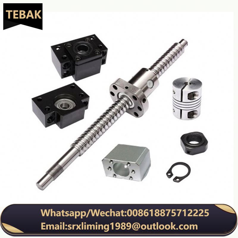 TEBAK D-04 SFU1204 SFU1605 Full Set 32mm Ball Screw CNC Machine Parts Rotating Nut Ballscrews Supports Bearing Blocks BK25 BF25