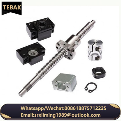 TEBAK D-04 SFU1204 SFU1605 Full Set 32mm Ball Screw CNC Machine Parts Rotating Nut Ballscrews Supports Bearing Blocks BK25 BF25
