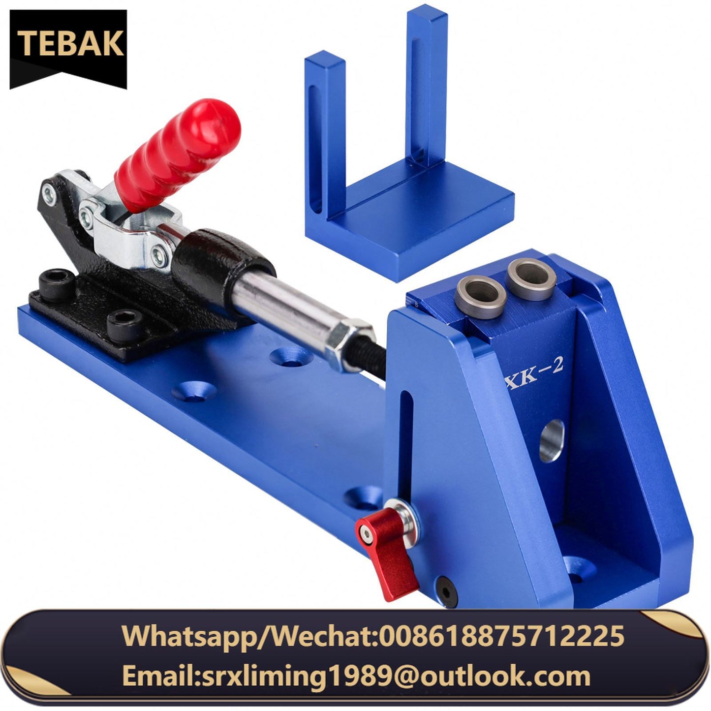 TEBAK W-108 Aluminum Alloy Heavy Duty Pocket Hole Fixture System Pocket Hole Jig Set