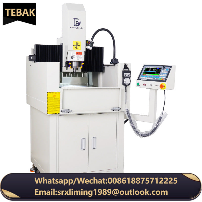 TEBAK JY-14 Full Cast Iron Finished CNC Engraving Machine With Rolling Base Optional Automatic Tool Change ATC 2.2KW