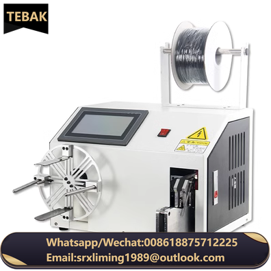 TEBAK Automatic Electric Data Wire Banding Machine Power Cable Coiling Winding and Tying Cable Manufacturing Equipment