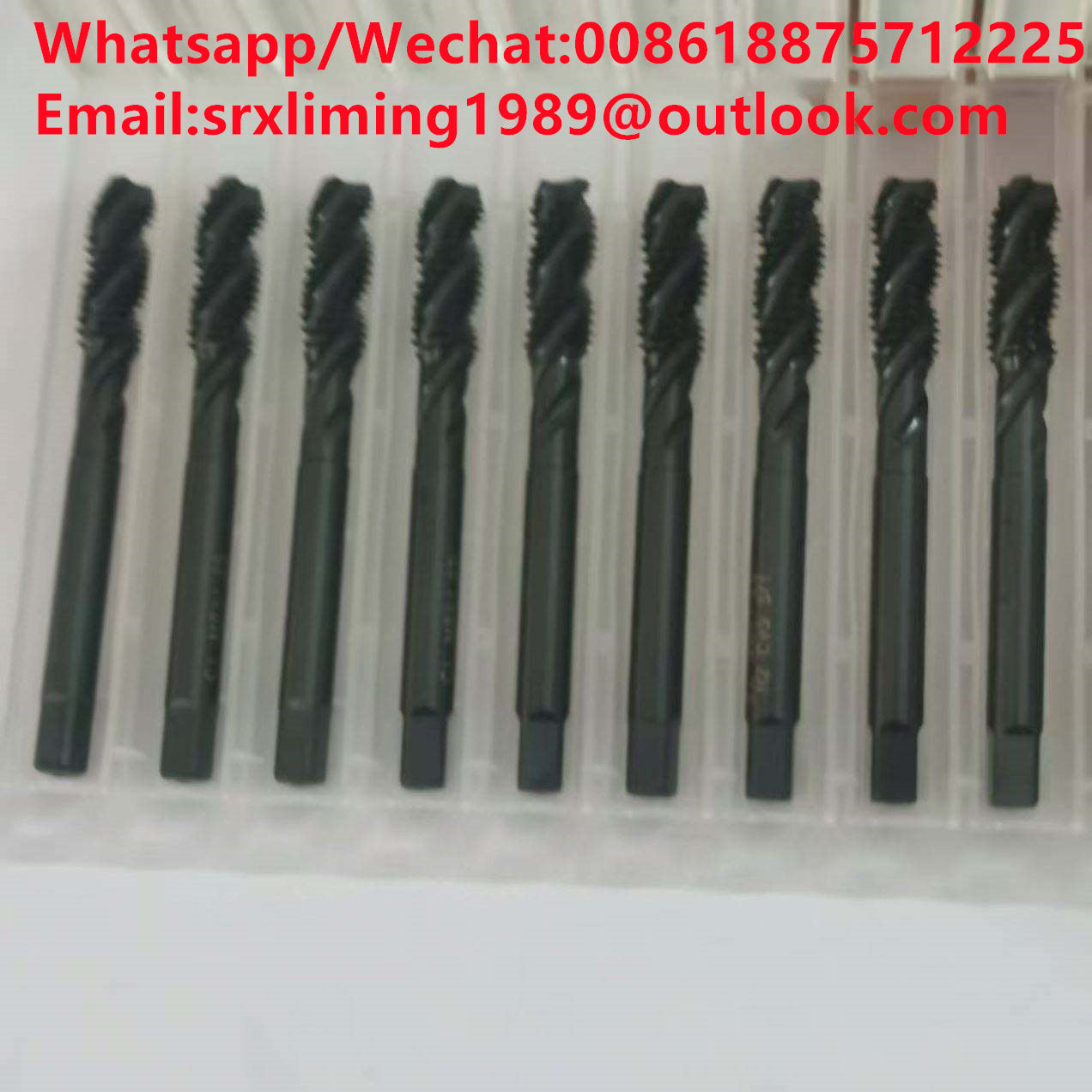 TEBAK Thread Taps Cutting Tool Straight Flute Machine Screw Thread Taps High Speed HSS Black Coating Machine Cutting Tools