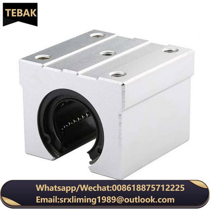 TEBAK D-17 SBR12UU SBR16UU SBR20UU Plastic Linear Bearing Housings Open Block Linear Bearing Slide  Ball Bearing Pillow Block