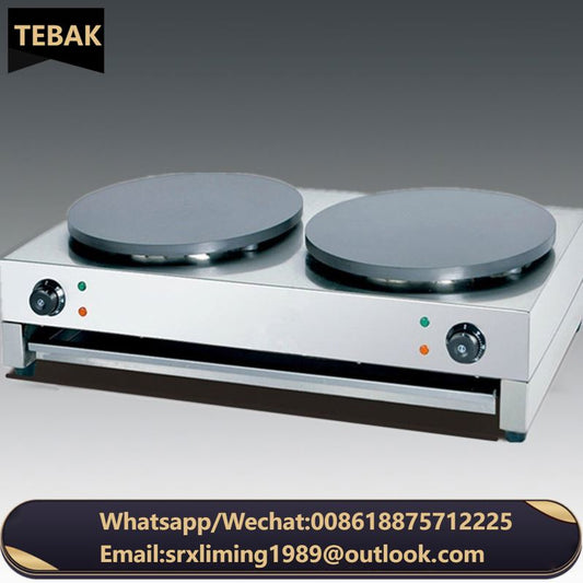 TEBAK Rotating French Large Pancake Snack Processing Electric Crepe Machine Commercial Making Crepe Machine Electric Crepe Maker