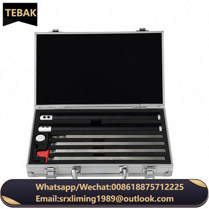 TEBAK Handle Wood Turning Tool Set Carbide Tipped Lathe Finisher/Rougher/Detailer/Hollower Tools Turning Set