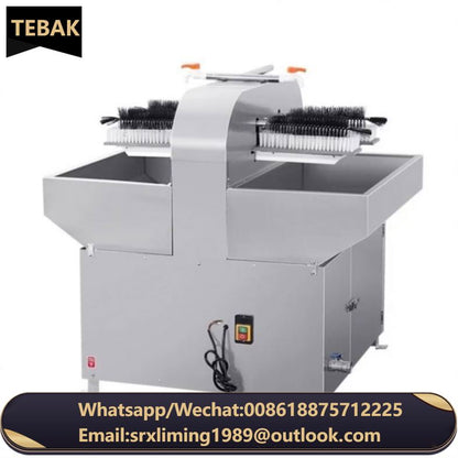 TEBAK Commercial 4-Head Semi-Automatic Brush Bottle Washing Machine