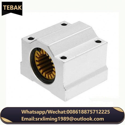 TEBAK D-21 Engineering Plastic Linear Motion Slider Bearing Seat Bushing Box Self-lubricating Aluminum Cylindrical Guide Rail