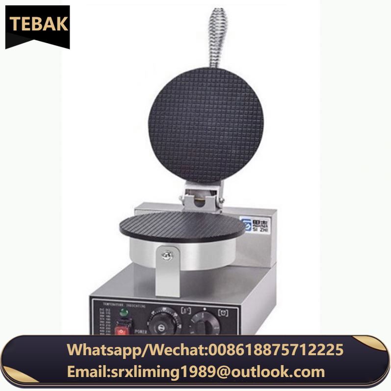 Snack Machines Electric Waffle Making Machine Ice Cream Cone Maker Commercial Durable Nonstick Egg Roll Crepe Pan