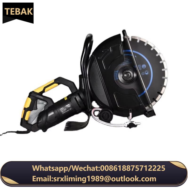 TEBAK Electric 220v Machine Road Cutter Concrete Cutter Building Wall Cutting Cement Pipe Cut off Machine