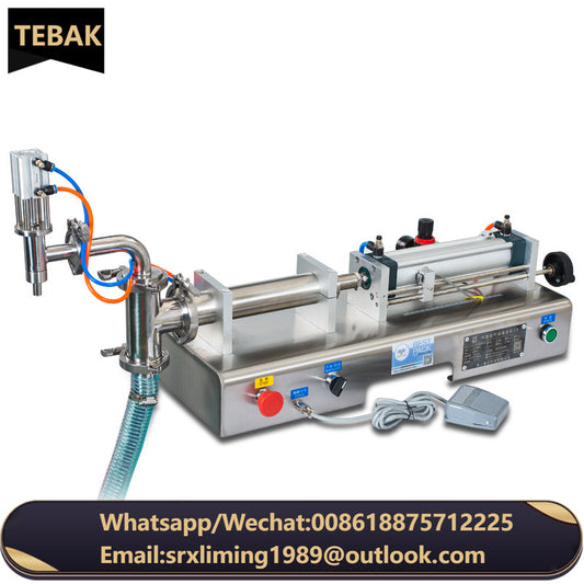 TEBAK Horizontal Soda Beverage Perfume Honey Bottles Bags Semi Automatic Cheap Plastic Glass Bottle Liquid Filling Machine