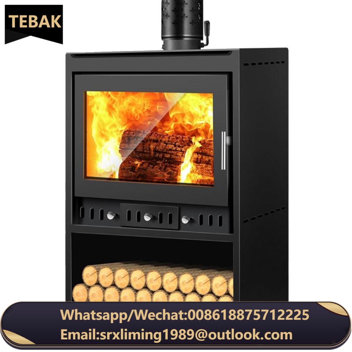 TEBAK Clean Wood Burning Metal Outdoor Fireplace Stoves Heater Easy  Wood Burning Stove for Sale