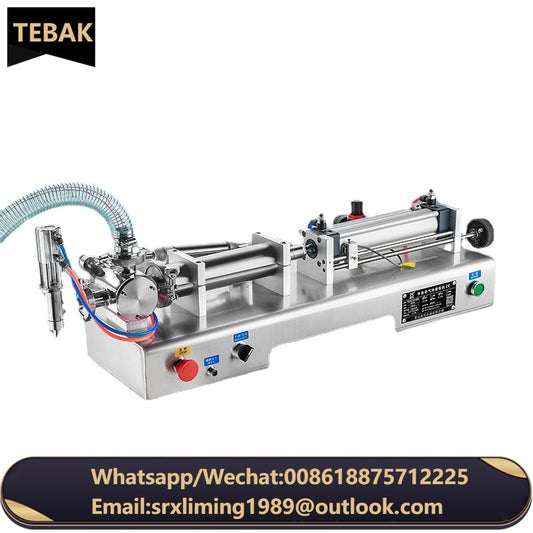 TEBAK G1TWD Semi Auto Paste Mineral Water Bottle Filler Soda Beverage Perfume Honey Bottles Bags Liquid Filling Machine