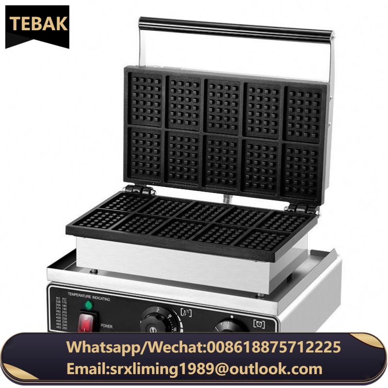 OEM Food Egg Stainless Steel Kitchen Equipment Commercial Cone Waffle Biscuit Making Bubble Waffle Maker Machine