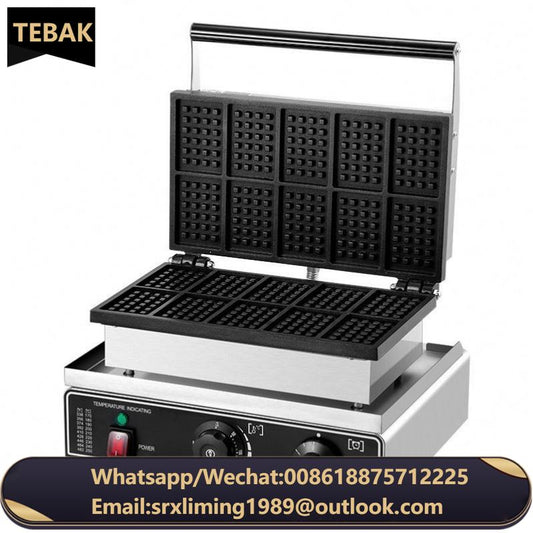 OEM Food Egg Stainless Steel Kitchen Equipment Commercial Cone Waffle Biscuit Making Bubble Waffle Maker Machine