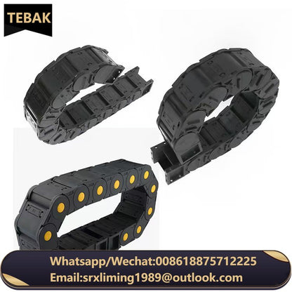 Drag Chain Towline Cable Pvc Flexible Shielded Hydraulic Drag Chain Black Plastic Cable Wire Carrier Drag Chain for CNC Machine