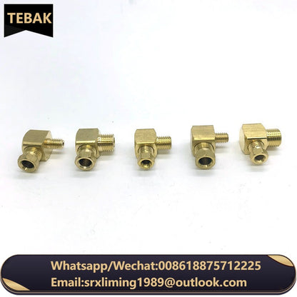 Lubrication Brass Oil Pipe Fitting 4mm/6mm Fitting Connector for Lubrication System/CNC Machine
