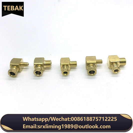 Lubrication Brass Oil Pipe Fitting 4mm/6mm Fitting Connector for Lubrication System/CNC Machine