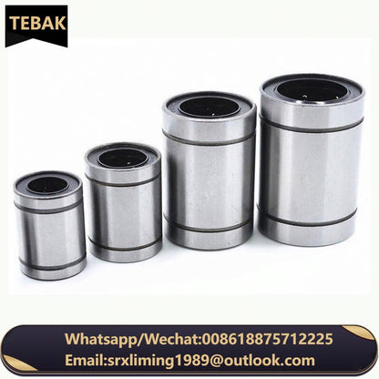 TEBAK D-26 Linear Bush Bearing LME8UU LM8UU LM10UU LM12UU LM13UU LM16UU LM20U LM25UU LM30UU Linear Shaft Stroke Ball Bearing