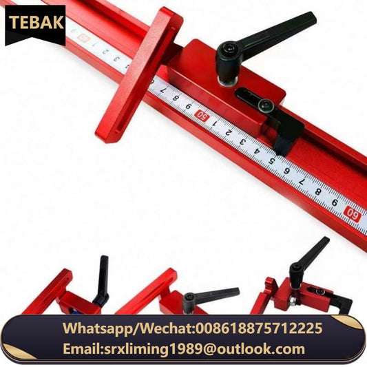 TEBAK Woodworking Aluminum Alloy Profile Table Woodworking 30 Type Miter Track Stop Aluminium Alloy Stop for T-Slot T-tracks