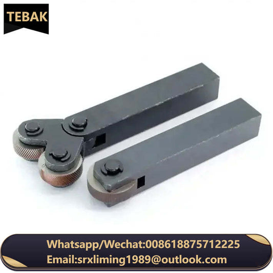 TEBAK Square Single Wheel Knurling Tool  Rolling Flower Knife Double Wheel Set for Machine Tool Processing with Straight Shank