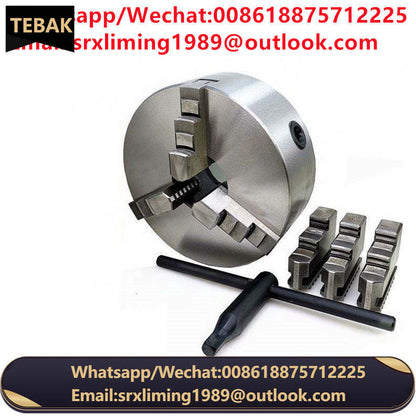 K11-80/100/130/160/200 Lathe Chuck 3 Jaw Self-Centering K11-125 Sanou Brand 3 Jaw Chuck Metal Chuck for Mini Metal Lathe