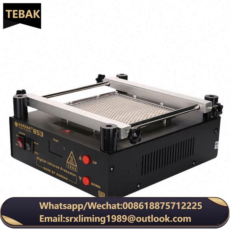 TEBAK ESD Brush and Leaded Solder Wire for PCB Board Repair GORDAK-853 Preheater Infrared Heating Plate