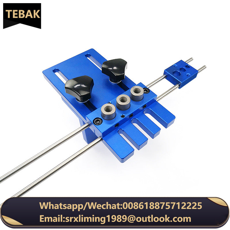 TEBAK W-33 Joinery Woodworking Dowel Jig Kit with Auxiliary Tools Self-Centering Dowel Drill Guide Hole Jig