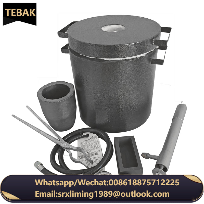 TEBAK Gold Silver Copper Melting Furnace Oven Jewelry Gold Melting Metal Jewellery Processing Melting Machine Graphite Crucibles