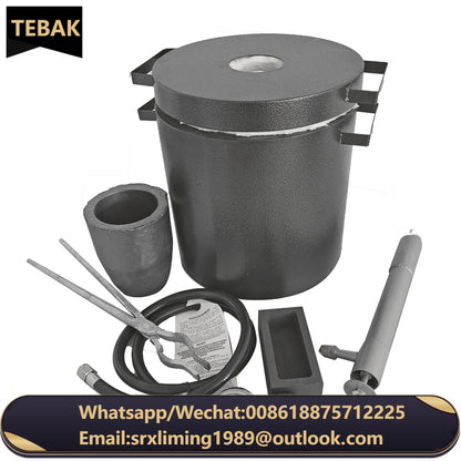 TEBAK Gold Silver Copper Melting Furnace Oven Jewelry Gold Melting Metal Jewellery Processing Melting Machine Graphite Crucibles
