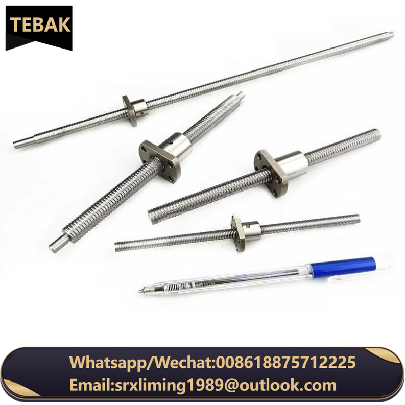 TEBAK D-13 CNC Machine Tool SFK0601 0801 0802 1002 1202 10mm Diameter 2mm Lead Miniature Linear Motion Ball Nut Ball Screw