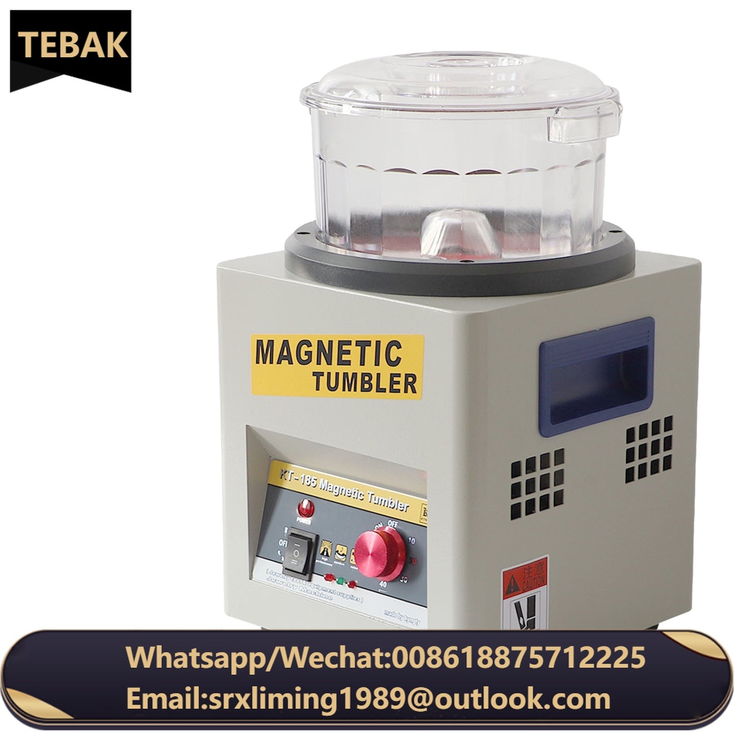KT-185 Magnetic Tumbling Jewelry Cleaners Grinding and Polishing Machine Magnetic Tumbler Jewelry Polisher Polishing Machine
