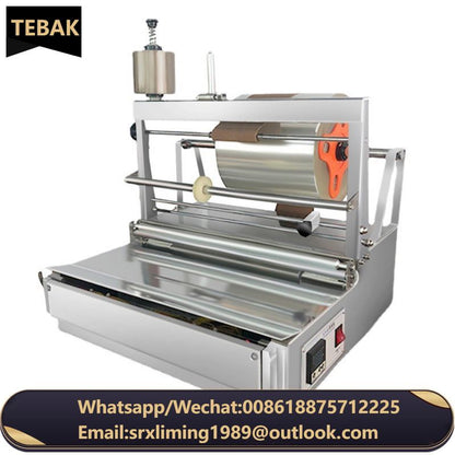 TK04 Portable Soap Perfume Packaging 3D Box Overwrapping Manual Control Cellophane Film Wrapping Machine