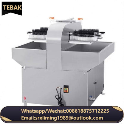 TEBAK Commercial 4-Head Semi-Automatic Brush Bottle Washing Machine