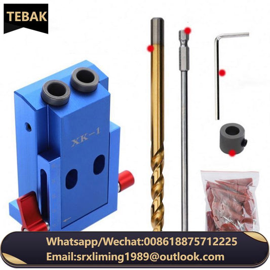 TEBAK Cheap High Quality Pocket Hole Jig Drill Guider Doweling Joinery for Woodworking Durable W/Scale