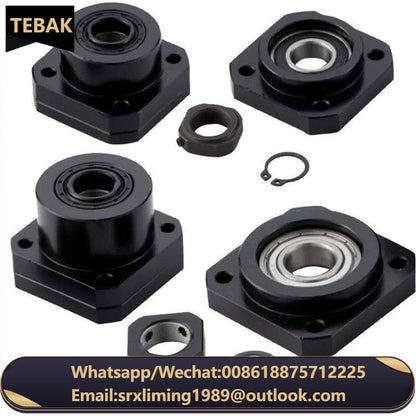 TEBAK D-03 SFU1605 SFU1604 Ballscrew Ball Screw End Support FK12 Fixed Side FF12 FK10 FK 10 FK15 FK15 FF20FK20 Floated Side