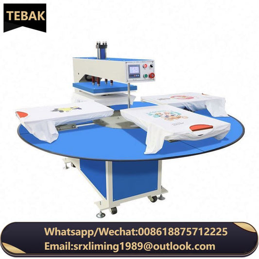 Pant Hoodie Sportswear Short Easy to Operate 40x60cm Digital Rotary 4 Station Thermal Transfer Machine With Laser Alignment