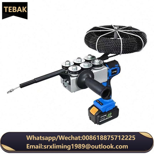 TEBAK Automatic Electrician Tools Lithium Battery Stringing Machine Electric Wire Threading Machine 40m/min Cable Puller