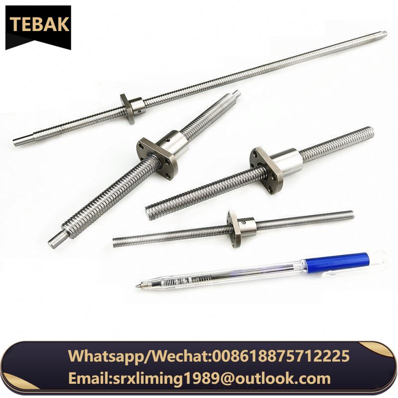 TEBAK D-13 CNC Machine Tool SFK0601 0801 0802 1002 1202 10mm Diameter 2mm Lead Miniature Linear Motion Ball Nut Ball Screw