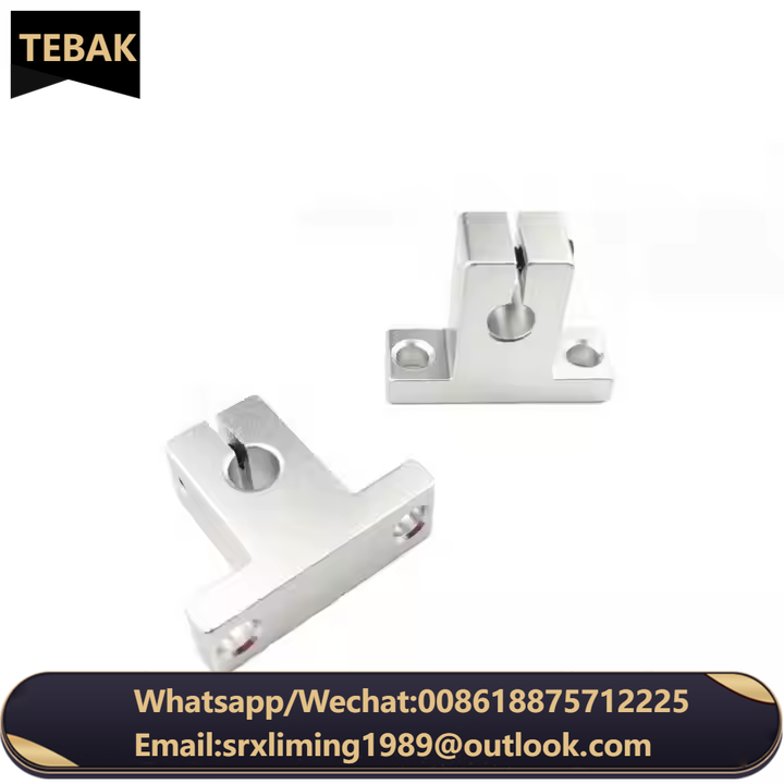 TEBAK Linear Bearing Rail Shaft Support SK6/8/10/12/16/20 Clamping Rod Rail Guide Support Shaft Bracket for 3D Printer Part