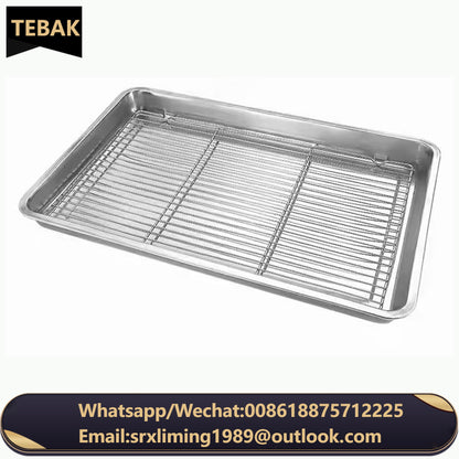 Household Upside Down Non-stick Black Carbon Steel Cake Bread Biscuit Baking Drying Net Cooling Rack