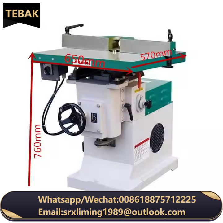 A TEBAK High Speed Trimming Chamfering Machine 45Degree Woodworking Slotting Sliding Table Spindle Moulder Vertical Milling Router